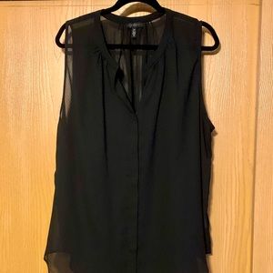 Shear sleeveless blouse